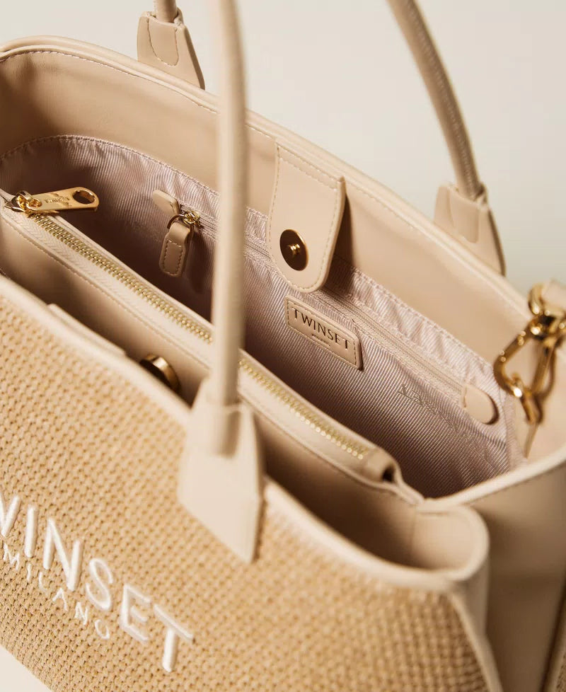 ΨΑΘΙΝΗ ΤΣΑΝΤΑ SHOPPER TWINSET