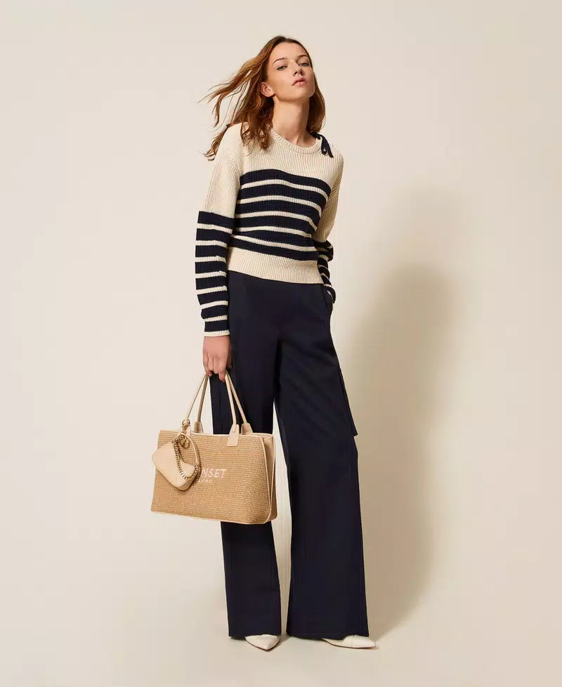 ΨΑΘΙΝΗ ΤΣΑΝΤΑ SHOPPER TWINSET