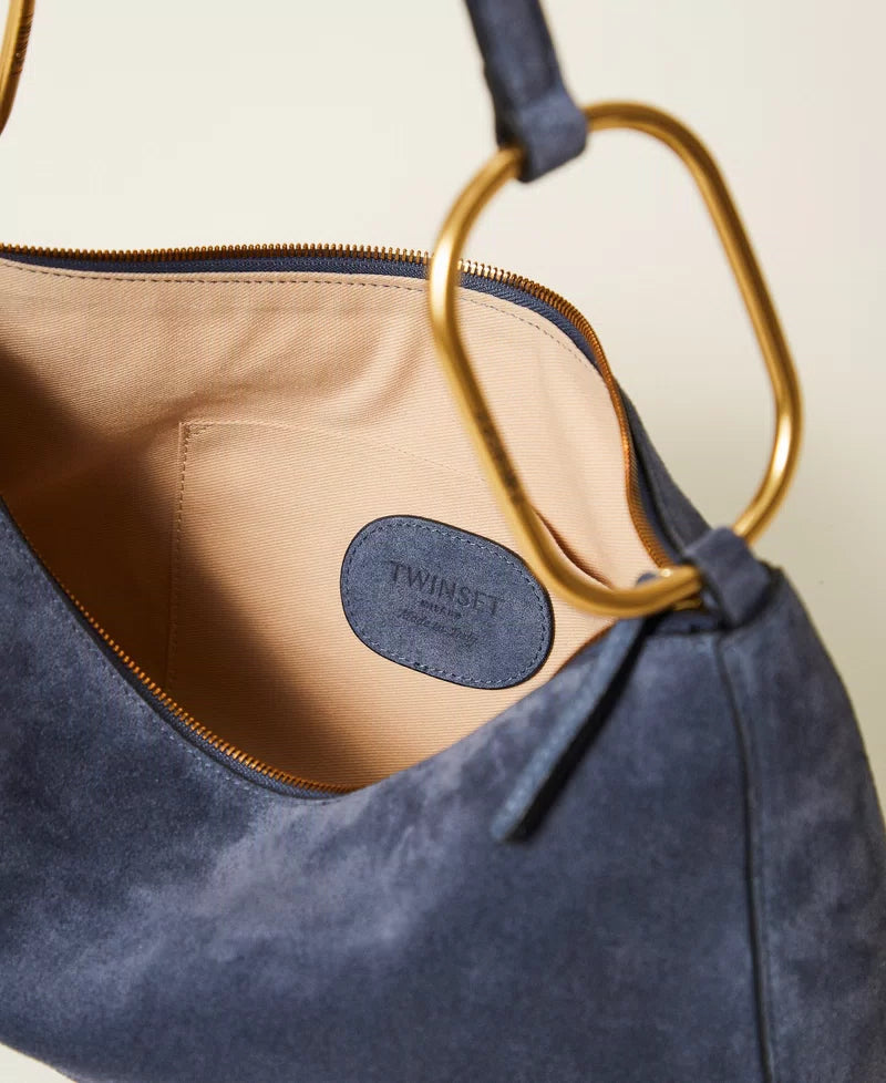 ΜΕΣΑΙΑ ΣΟΥΕΤ ΤΣΑΝΤΑ 'LILIANE' ΜΕ ΚΡΙΚΟΥΣ (BLUE) TWINSET