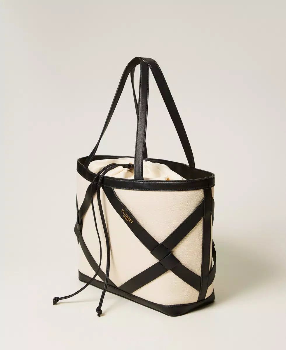 ΤΣΑΝΤΑ SHOPPER ΑΠΟ ΚΑΜΒΑ TWINSET