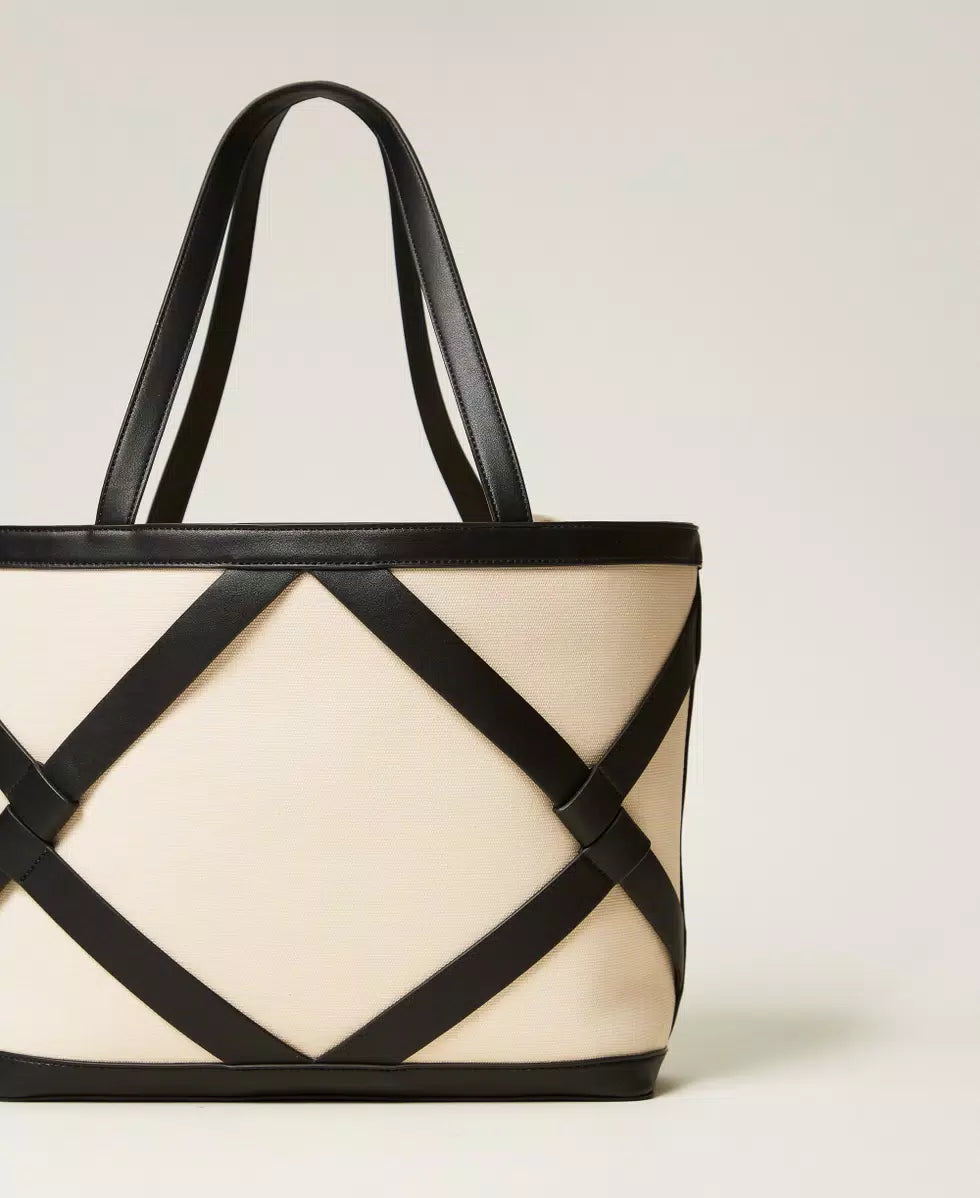 ΤΣΑΝΤΑ SHOPPER ΑΠΟ ΚΑΜΒΑ TWINSET