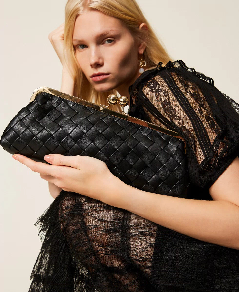 ΧΕΙΡΟΠΟΙΗΤΗ ΤΣΑΝΤΑ CLUTCH (BLACK) TWINSET