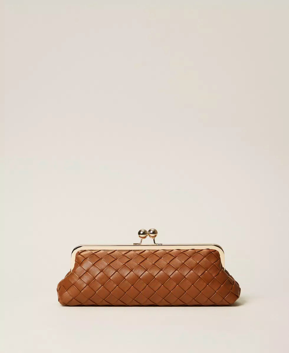 ΧΕΙΡΟΠΟΙΗΤΗ ΤΣΑΝΤΑ CLUTCH (CUOIO) TWINSET