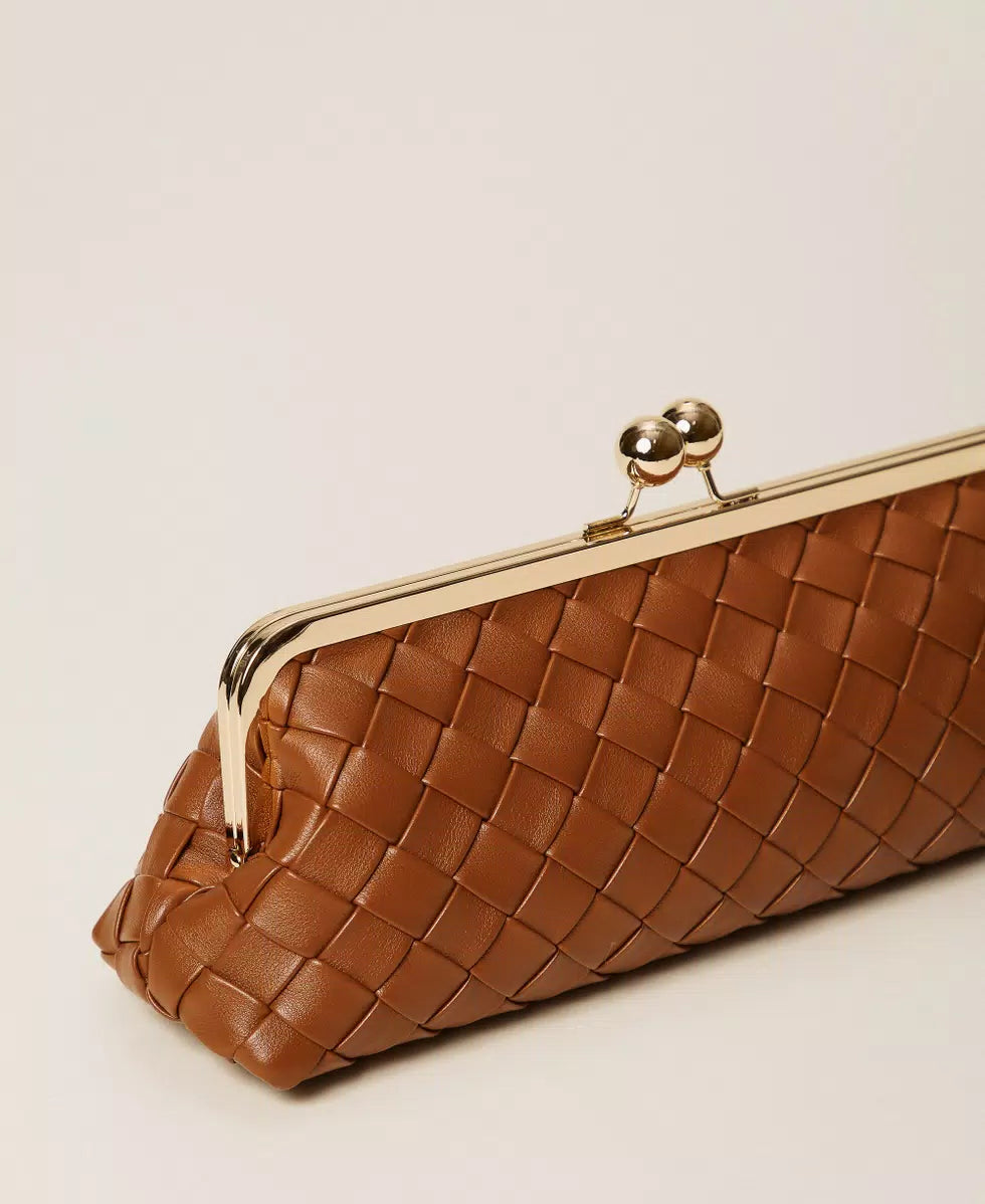 ΧΕΙΡΟΠΟΙΗΤΗ ΤΣΑΝΤΑ CLUTCH (CUOIO) TWINSET