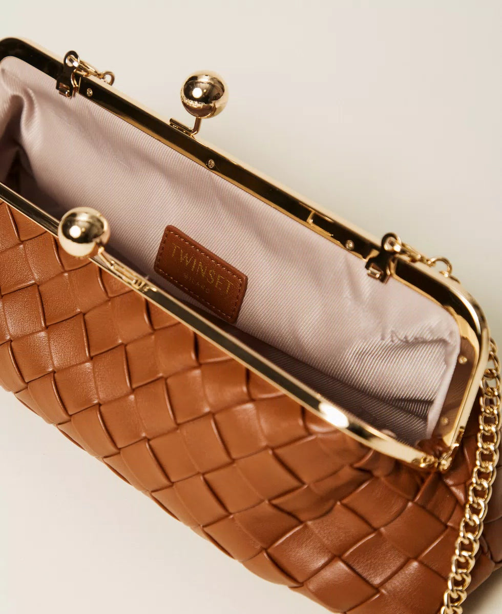 ΧΕΙΡΟΠΟΙΗΤΗ ΤΣΑΝΤΑ CLUTCH (CUOIO) TWINSET