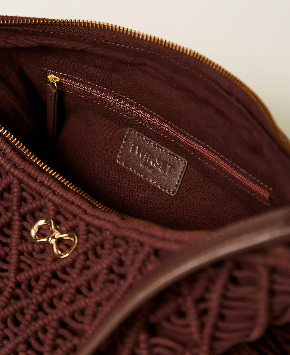 ΠΛΕΚΤΗ ΤΣΑΝΤΑ HOBO ΜΕ ΚΡΟΣΣΙΑ TWINSET