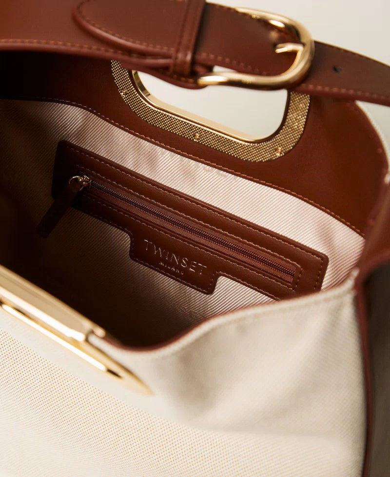 ΤΣΑΝΤΑ ΗΟΒΟ ΑΠΟ ΚΑΜΒΑ 'LILA' TWINSET