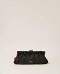 ΤΣΑΝΤΑ CLUTCH ΑΠΟ RAFFIA ΜΕ CHARM (BLACK) TWINSET