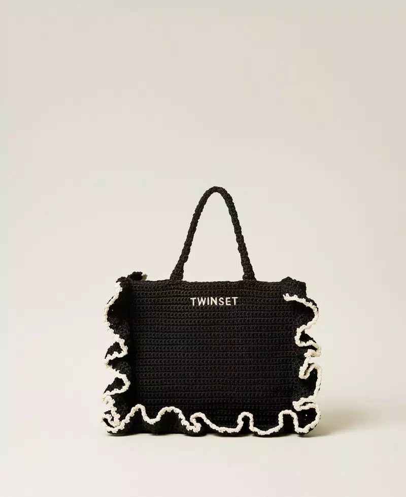 ΜΑΚΡΑΜΕ SHOPPER ΤΣΑΝΤΑ ΩΜΟΥ ΜΕ ΒΟΛΑΝ L TWINSET