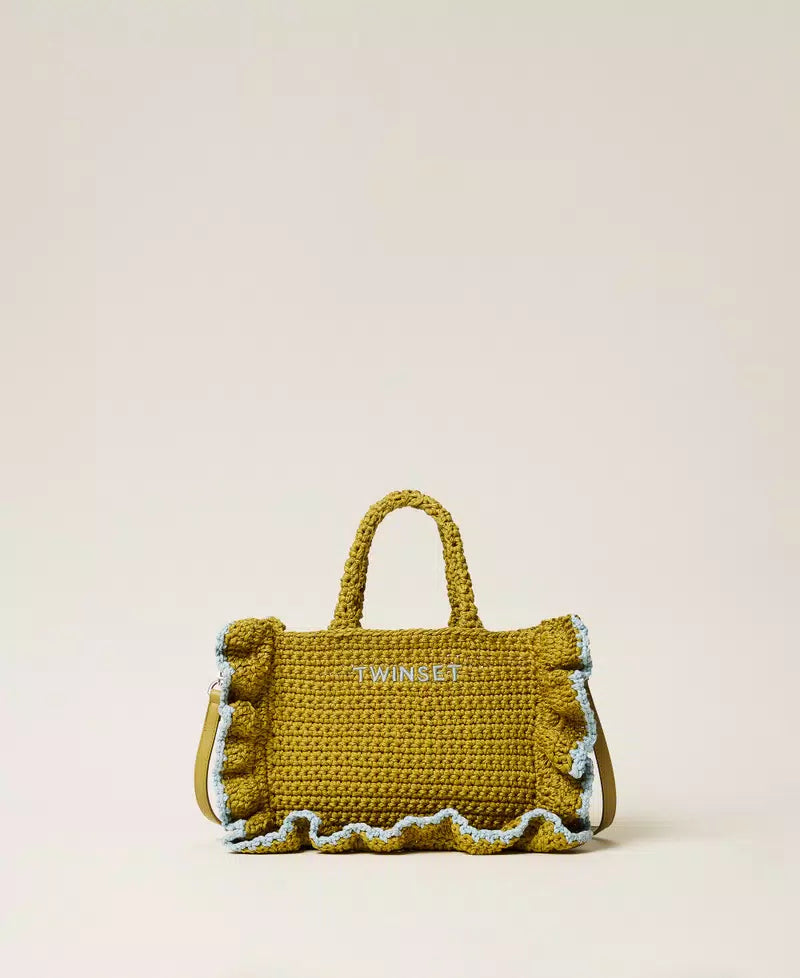 ΜΑΚΡΑΜΕ ΤΣΑΝΤΑ ΩΜΟΥ ΜΕ ΒΟΛΑΝ (OIL) TWINSET