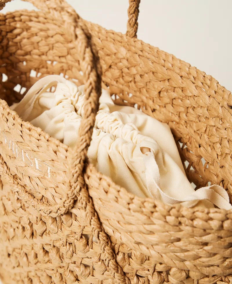 ΜΕΓΑΛΗ ΨΑΘΙΝΗ ΤΣΑΝΤΑ SHOPPER TWINSET