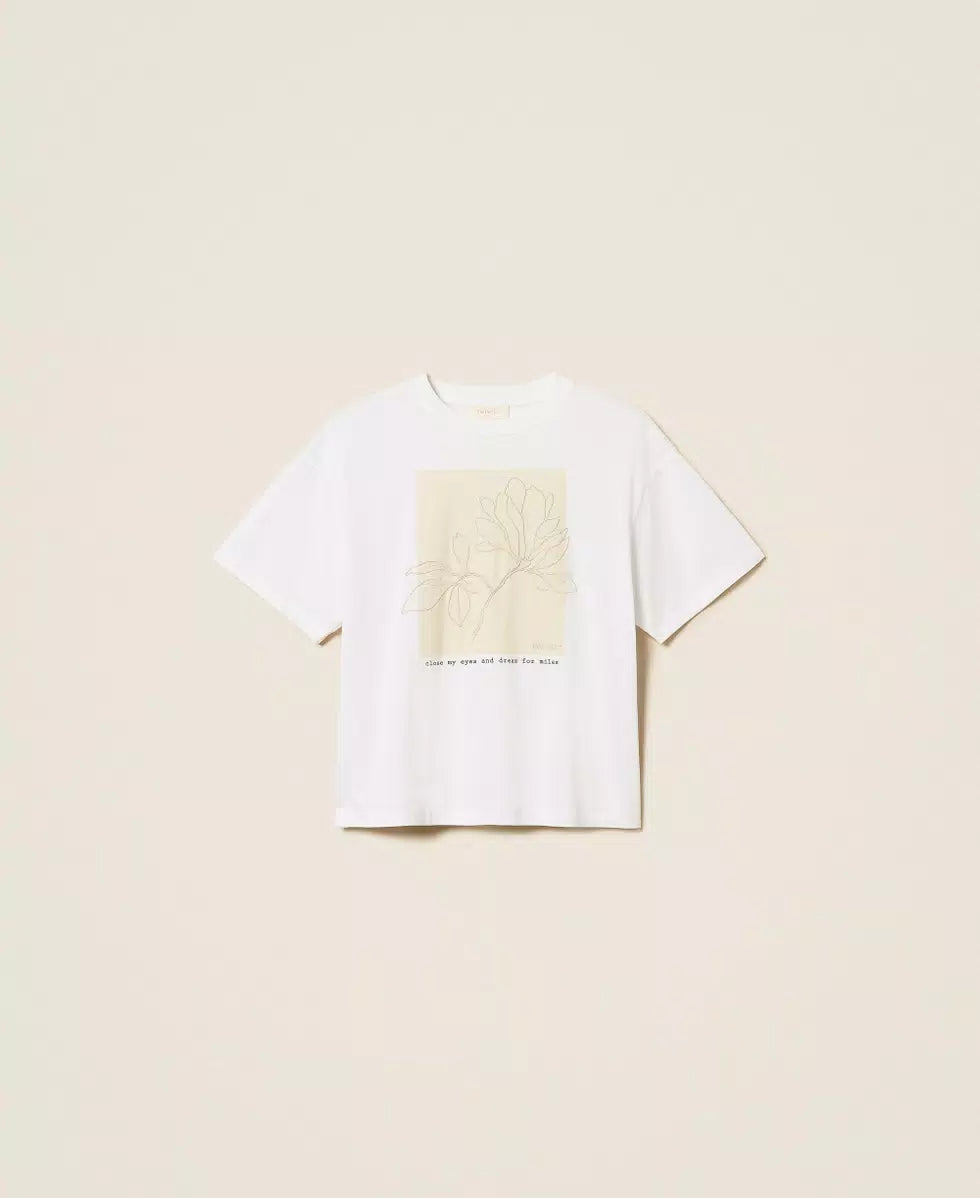 ΜΠΛΟΥΖΑ ΜΕ ΤΥΠΩΜΑ ΚΑΙ ΚΕΝΤΗΜΑ TWINSET