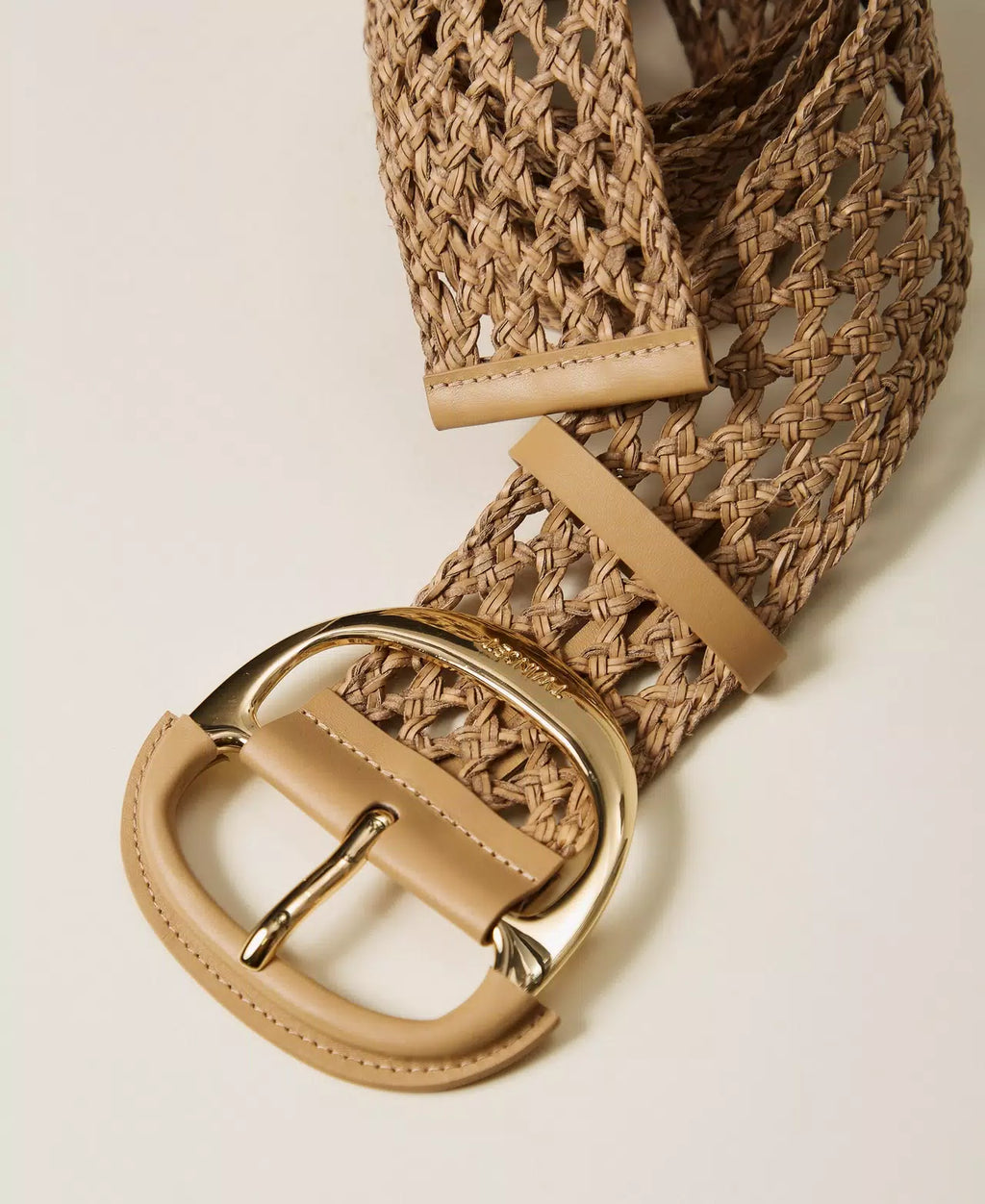 ΖΩΝΗ ΜΕ ΠΛΕΞΟΥΔΑ ΚΑΙ ΜΑΞΙ ΑΓΚΡΑΦΑ (BEIGE) TWINSET