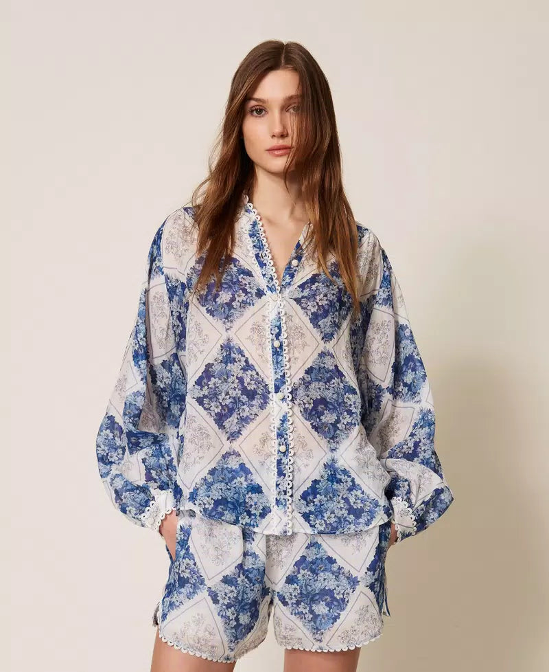 ΠΟΥΚΑΜΙΣΟ RAMIE ΜΕ ΦΛΟΡΑΛ ΤΥΠΩΜΑ TWINSET