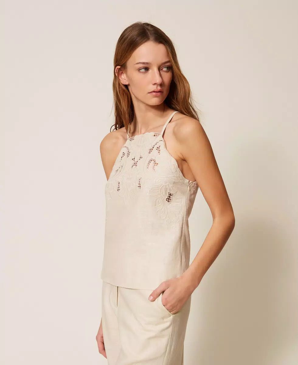 ΛΙΝΗ ΜΠΛΟΥΖΑ ΜΕ ΚΕΝΤΗΜΑΤΑ TWINSET