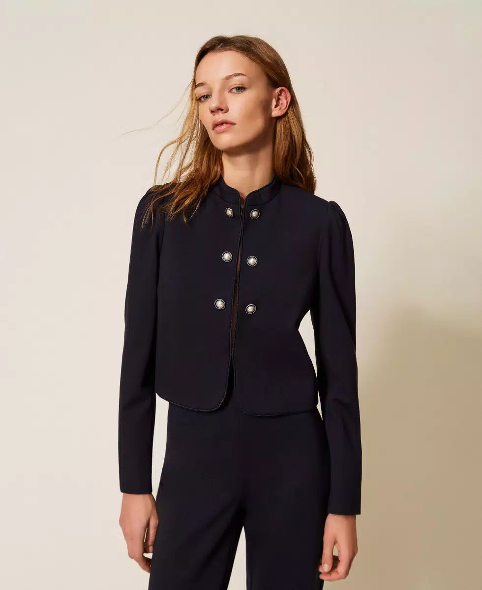 ΚΟΝΤΟ ΣΑΚΑΚΙ ΜΕ ΔΙΑΚΟΣΜΗΤΙΚΑ ΚΟΥΜΠΙΑ ΑΠΟ ΠΕΡΛΕΣ TWINSET