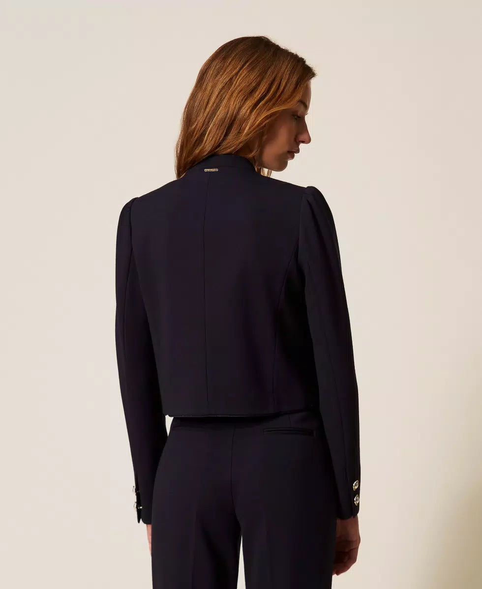 ΚΟΝΤΟ ΣΑΚΑΚΙ ΜΕ ΔΙΑΚΟΣΜΗΤΙΚΑ ΚΟΥΜΠΙΑ ΑΠΟ ΠΕΡΛΕΣ TWINSET