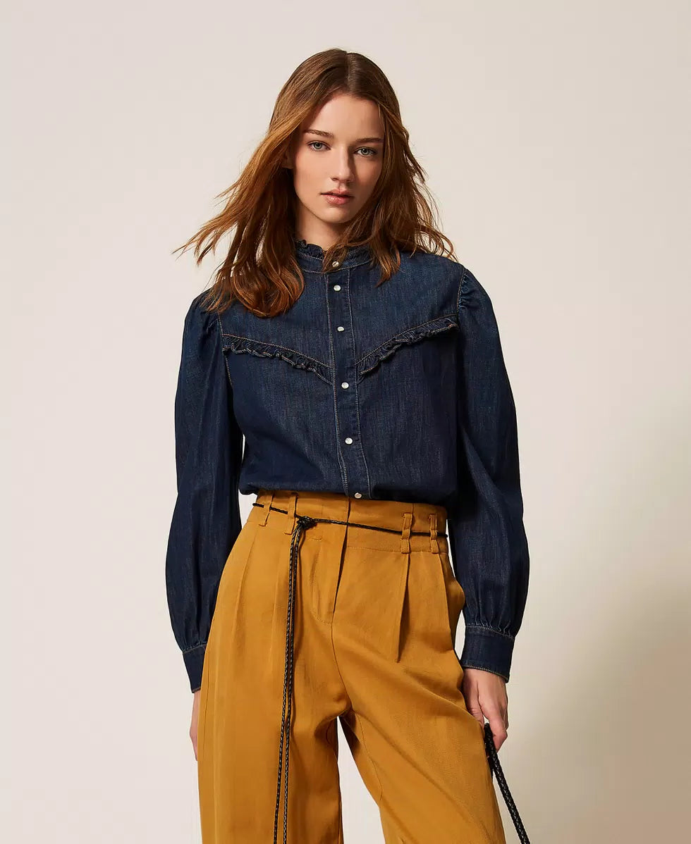 ΤΖΙΝ ΠΟΥΚΑΜΙΣΟ ΜΕ ΒΟΛΑΝ TWINSET