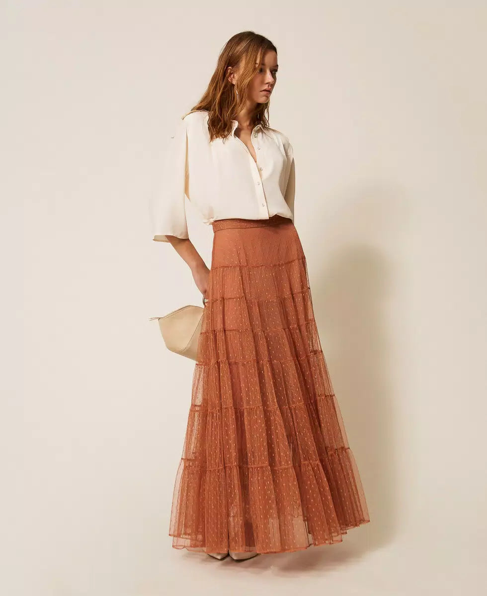 ΜΑΚΡΙΑ ΦΟΥΣΤΑ ΑΠΟ ΤΟΥΛΙ TWINSET