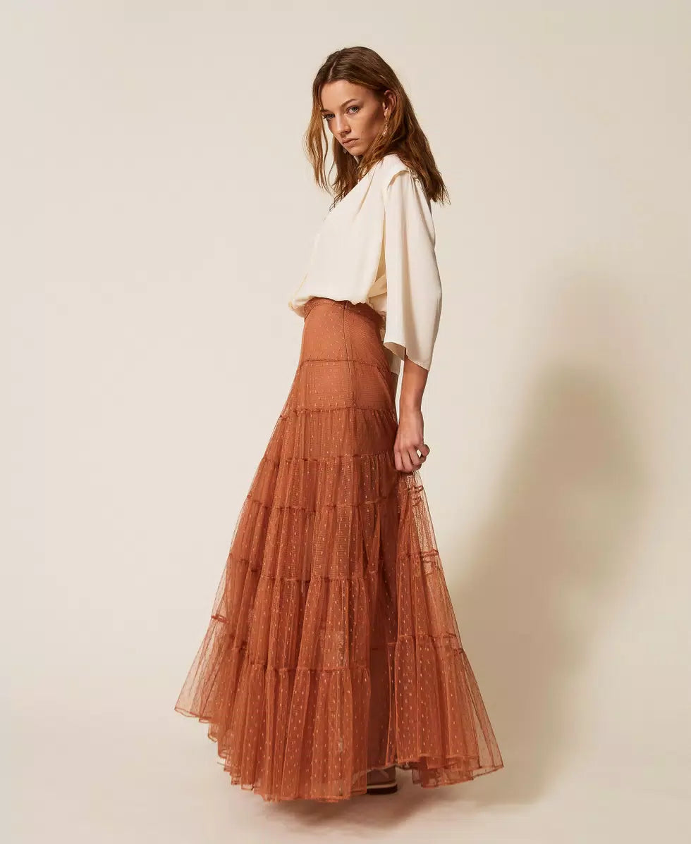 ΜΑΚΡΙΑ ΦΟΥΣΤΑ ΑΠΟ ΤΟΥΛΙ TWINSET