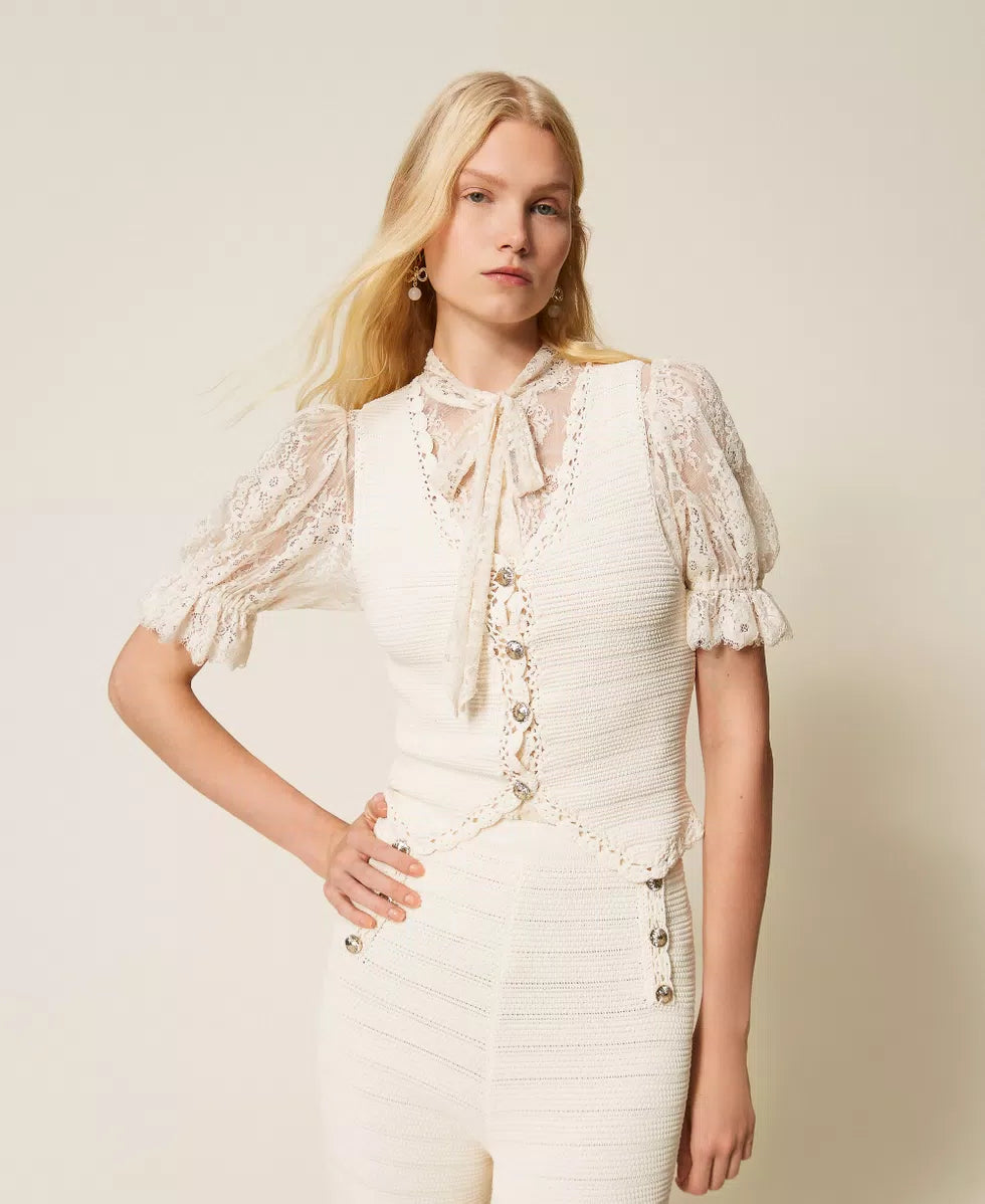 ΠΛΕΚΤΟ ΓΙΛΕΚΟ ΜΕ ΚΡΟΣΕ TWINSET