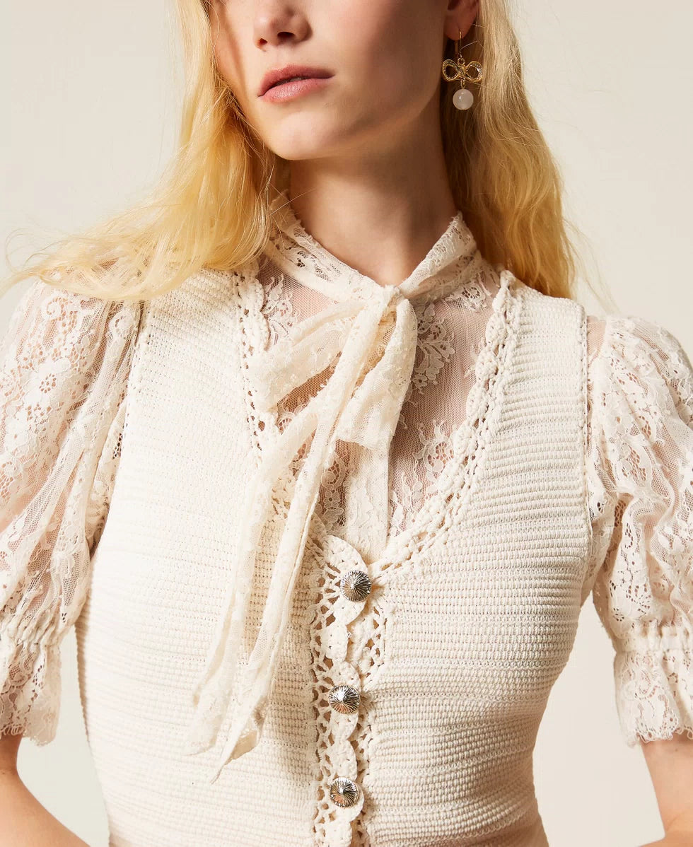 ΠΛΕΚΤΟ ΓΙΛΕΚΟ ΜΕ ΚΡΟΣΕ TWINSET