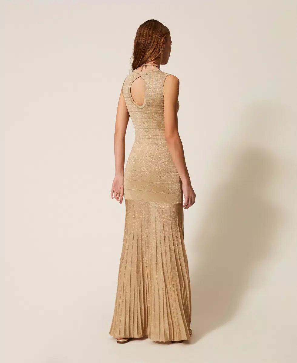 ΜΑΚΡΥ ΠΛΕΚΤΟ ΦΟΡΕΜΑ ΜΕ LUREX TWINSET