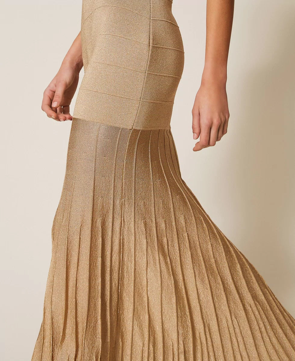 ΜΑΚΡΥ ΠΛΕΚΤΟ ΦΟΡΕΜΑ ΜΕ LUREX TWINSET