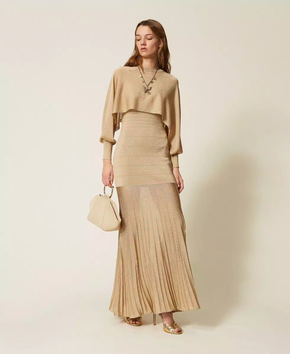 ΜΑΚΡΥ ΠΛΕΚΤΟ ΦΟΡΕΜΑ ΜΕ LUREX TWINSET