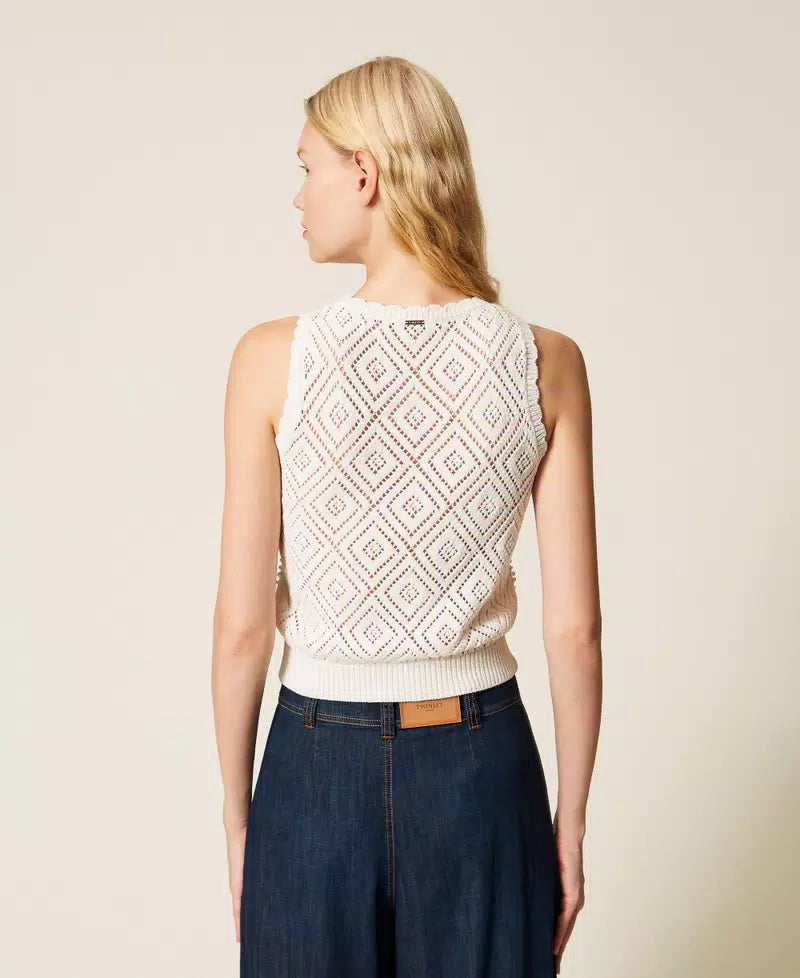 ΠΚΕΚΤΟ ΤΟΠ ΜΕ ΠΕΡΛΕΣ TWINSET