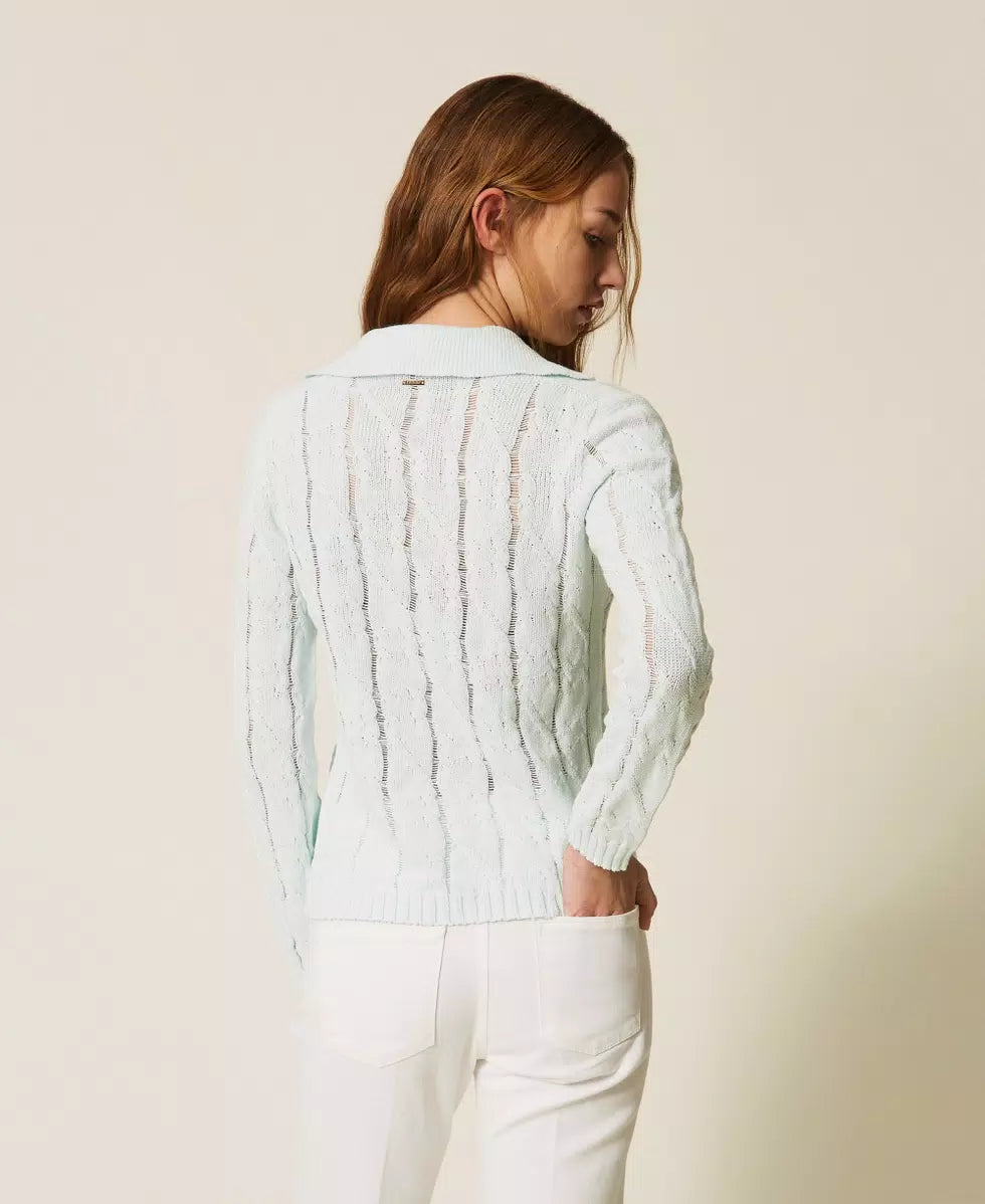 ΠΟΛΟ ΜΠΛΟΥΖΑ ΜΕ ΚΑΡΦΙΤΣΑ TWINSET