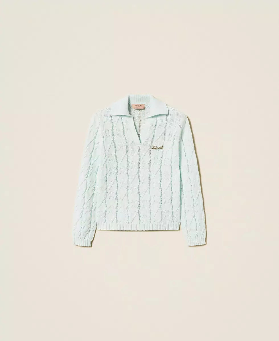 ΠΟΛΟ ΜΠΛΟΥΖΑ ΜΕ ΚΑΡΦΙΤΣΑ TWINSET