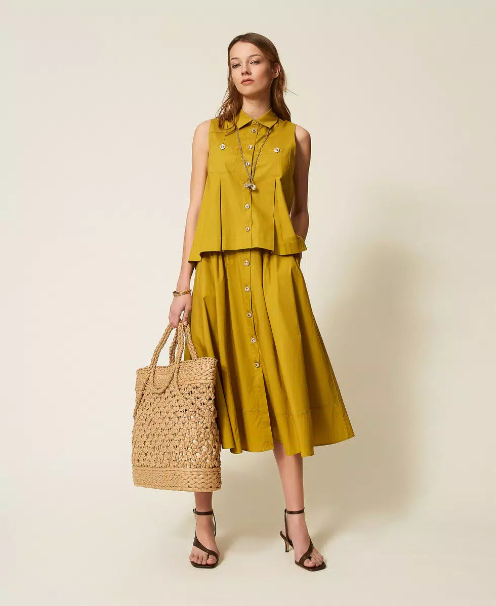 ΠΟΥΚΑΜΙΣΟ ΑΠΟ ΠΟΠΛΙΝΑ ΜΕ ΤΣΕΠΕΣ TWINSET