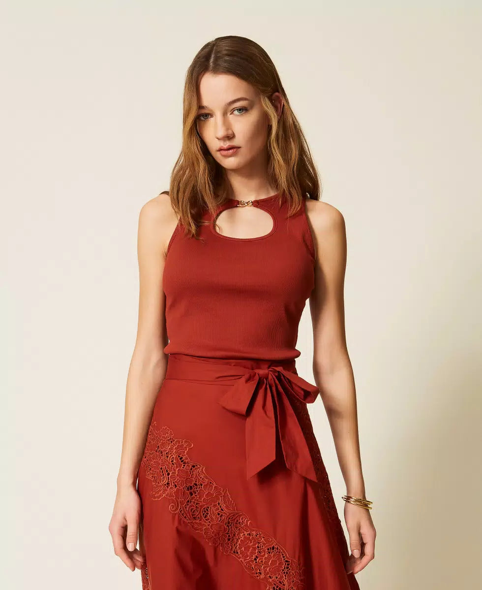 ΒΑΜΒΑΚΕΡΟ ΤΟΠ (HENNA) TWINSET