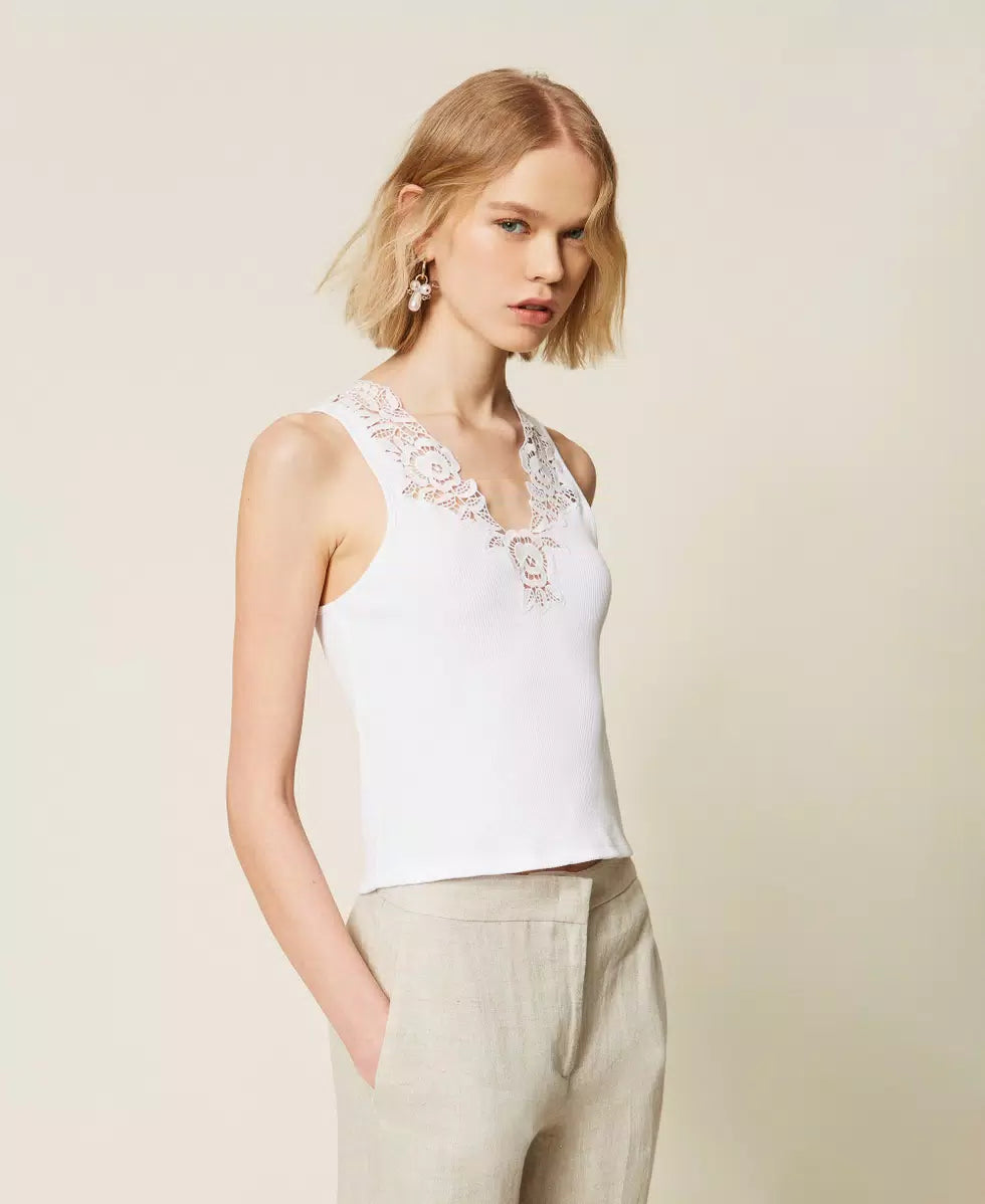 ΡΙΜΠ ΤΟΠ ΜΕ ΔΑΝΤΕΛΑ TWINSET