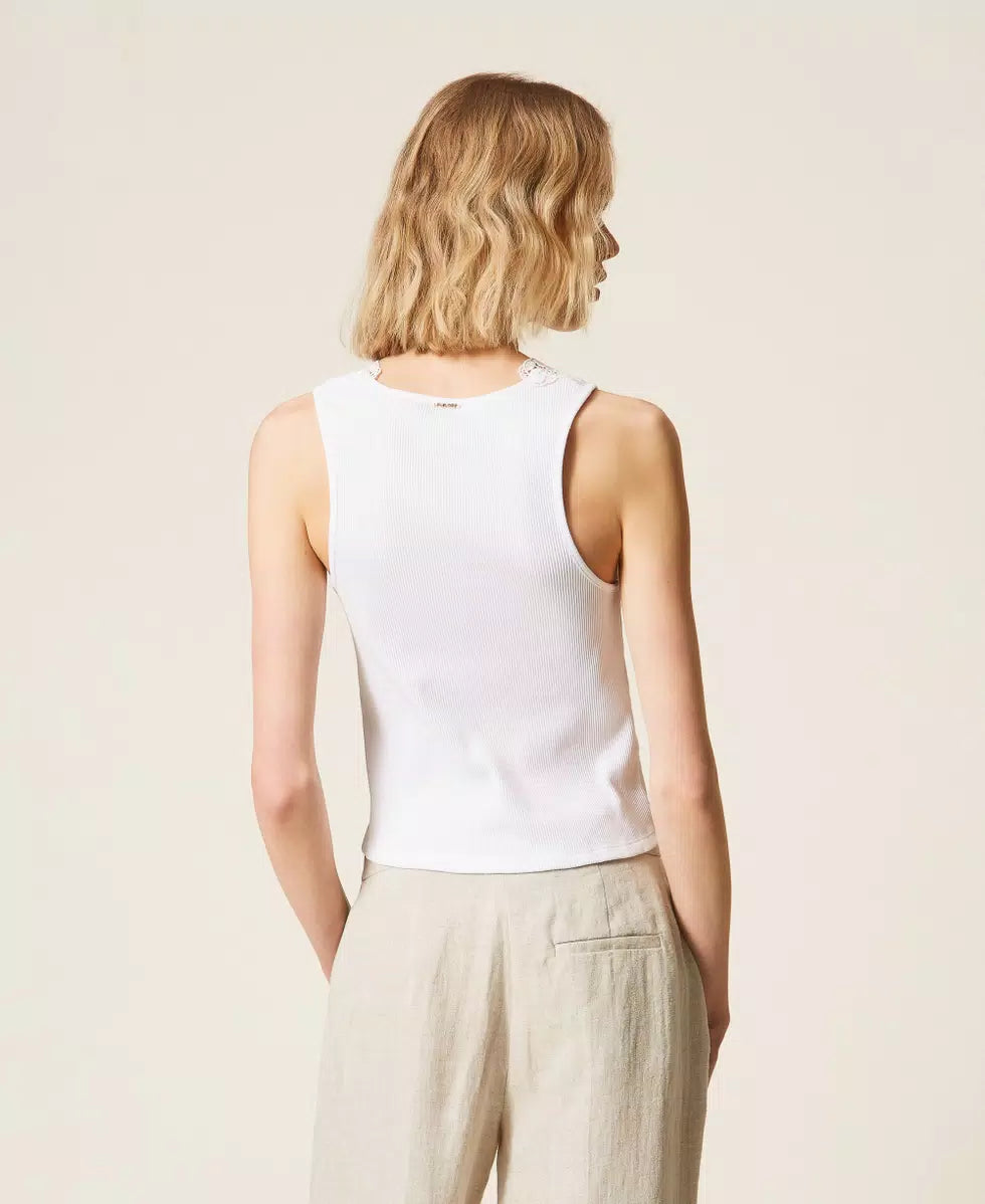 ΡΙΜΠ ΤΟΠ ΜΕ ΔΑΝΤΕΛΑ TWINSET