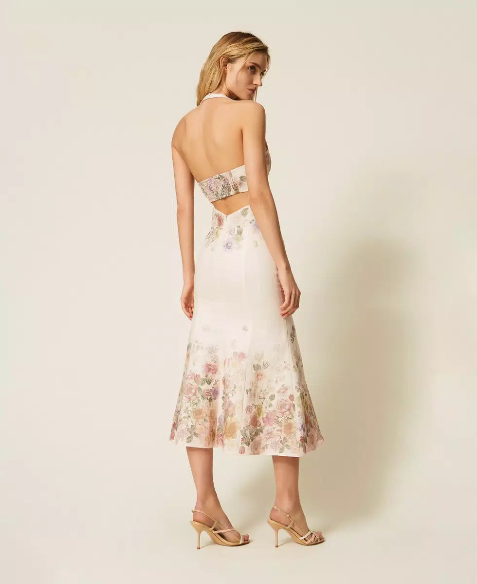 ΛΙΝΟ ΦΟΡΕΜΑ ΜΕ ΦΛΟΡΑΛ ΤΥΠΩΜΑ TWINSET