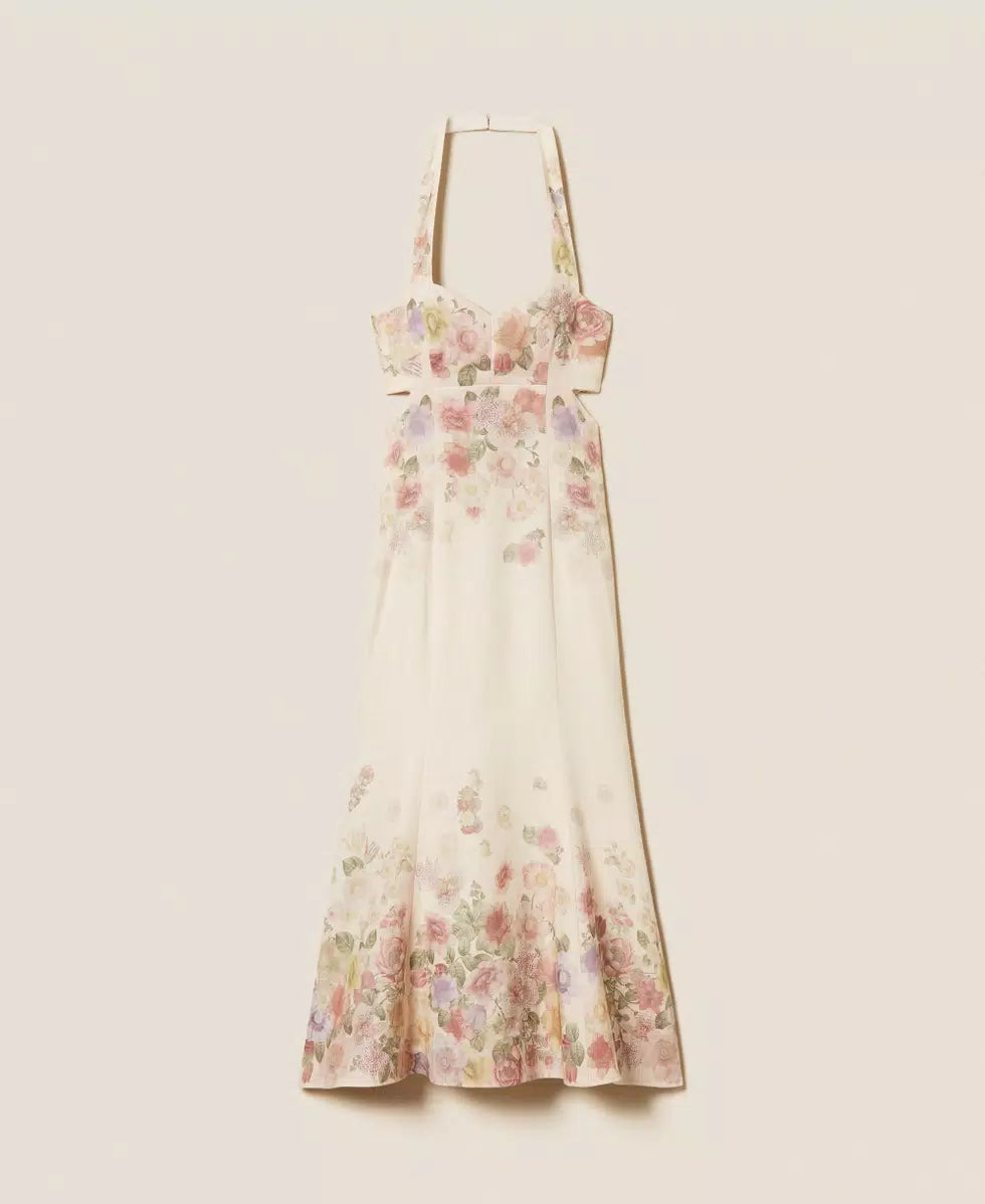 ΛΙΝΟ ΦΟΡΕΜΑ ΜΕ ΦΛΟΡΑΛ ΤΥΠΩΜΑ TWINSET