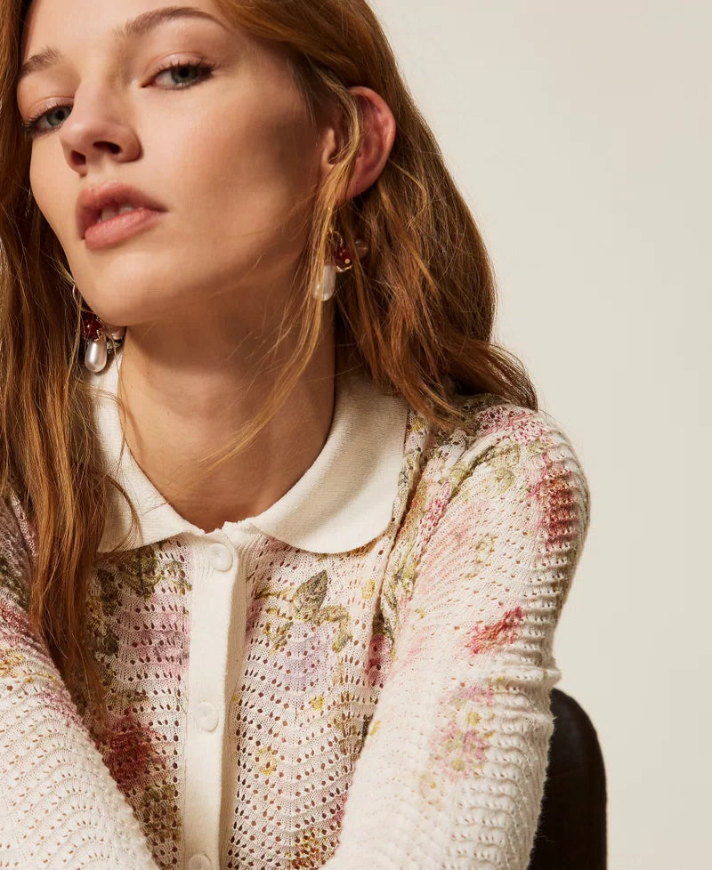 ΕΜΠΡΙΜΕ ΜΠΛΟΥΖΑ ΑΠΟ ΛΙΝΟ ΜΕΙΓΜΑ TWINSET