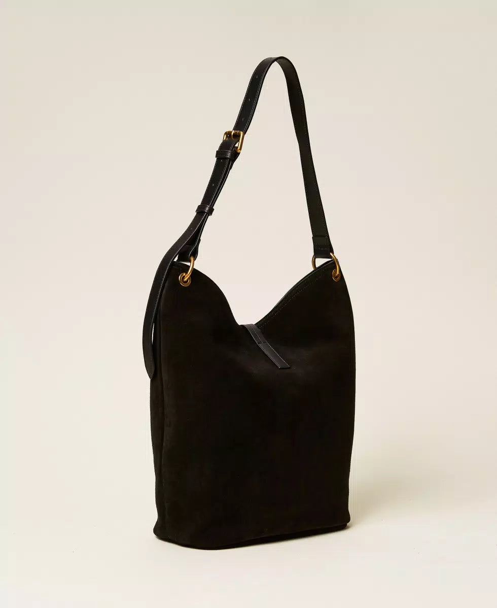 ΜΕΓΑΛΗ ΣΟΥΕΤ ΤΣΑΝΤΑ HOBO (BLACK) TWINSET