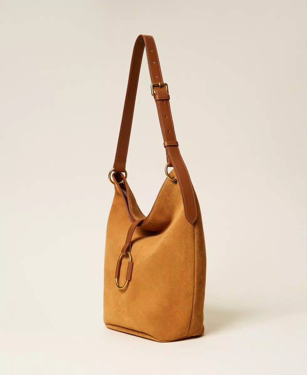 ΜΕΓΑΛΗ ΣΟΥΕΤ ΤΣΑΝΤΑ HOBO (BUBINAGA WOOD) TWINSET