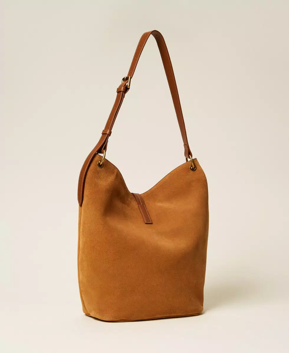 ΜΕΓΑΛΗ ΣΟΥΕΤ ΤΣΑΝΤΑ HOBO (BUBINAGA WOOD) TWINSET