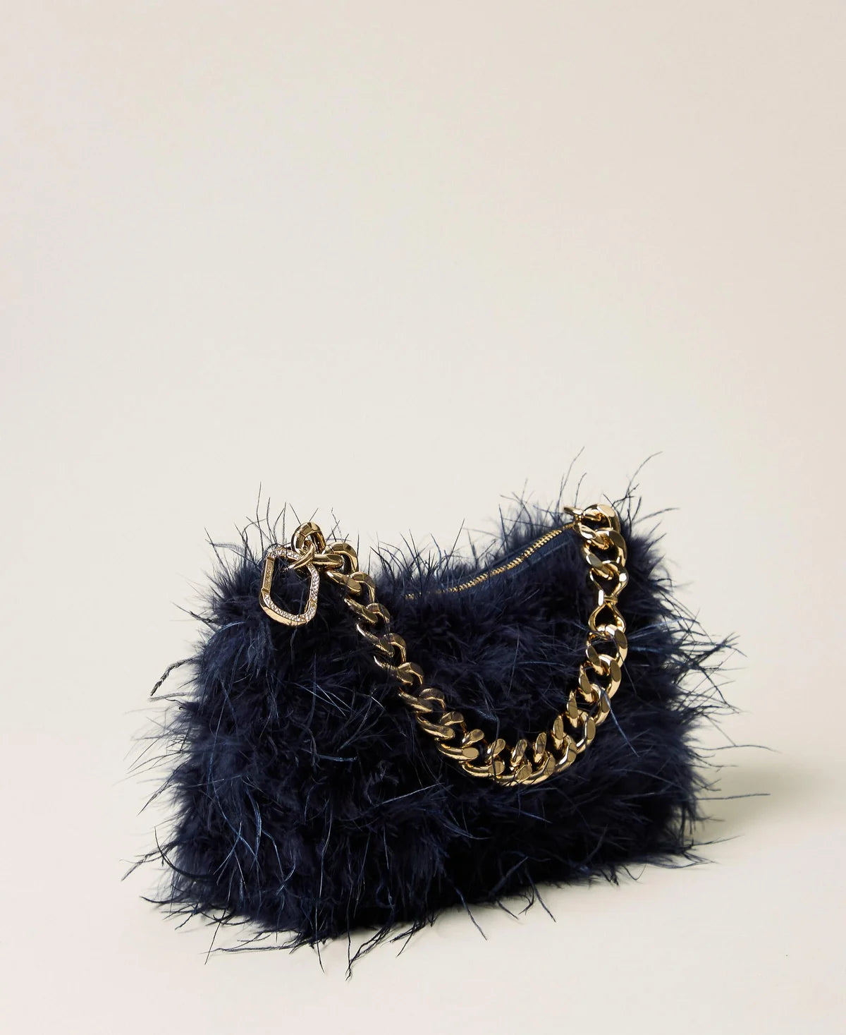 ΣΑΤΕΝ ΤΣΑΝΤΑ LILIANE ΜΕ ΦΤΕΡΑ (BLUE)TWINSET