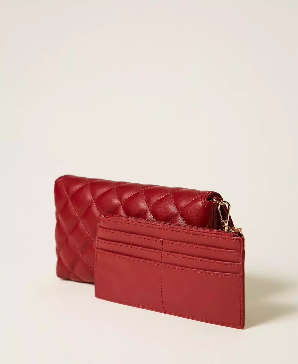 ΤΣΑΝΤΑ / ΠΟΡΤΟΦΟΛΙ ΜΕ ΛΟΓΟΤΥΠΟ (POMPEIAN RED) TWINSET