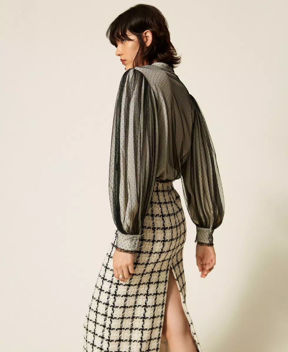 ΠΟΥΚΑΜΙΣΟ CREPE DE CHINE ΚΑΙ ΤΟΥΛΙ TWINSET