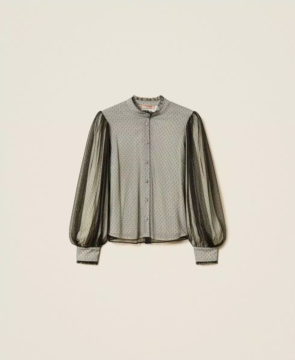 ΠΟΥΚΑΜΙΣΟ CREPE DE CHINE ΚΑΙ ΤΟΥΛΙ TWINSET