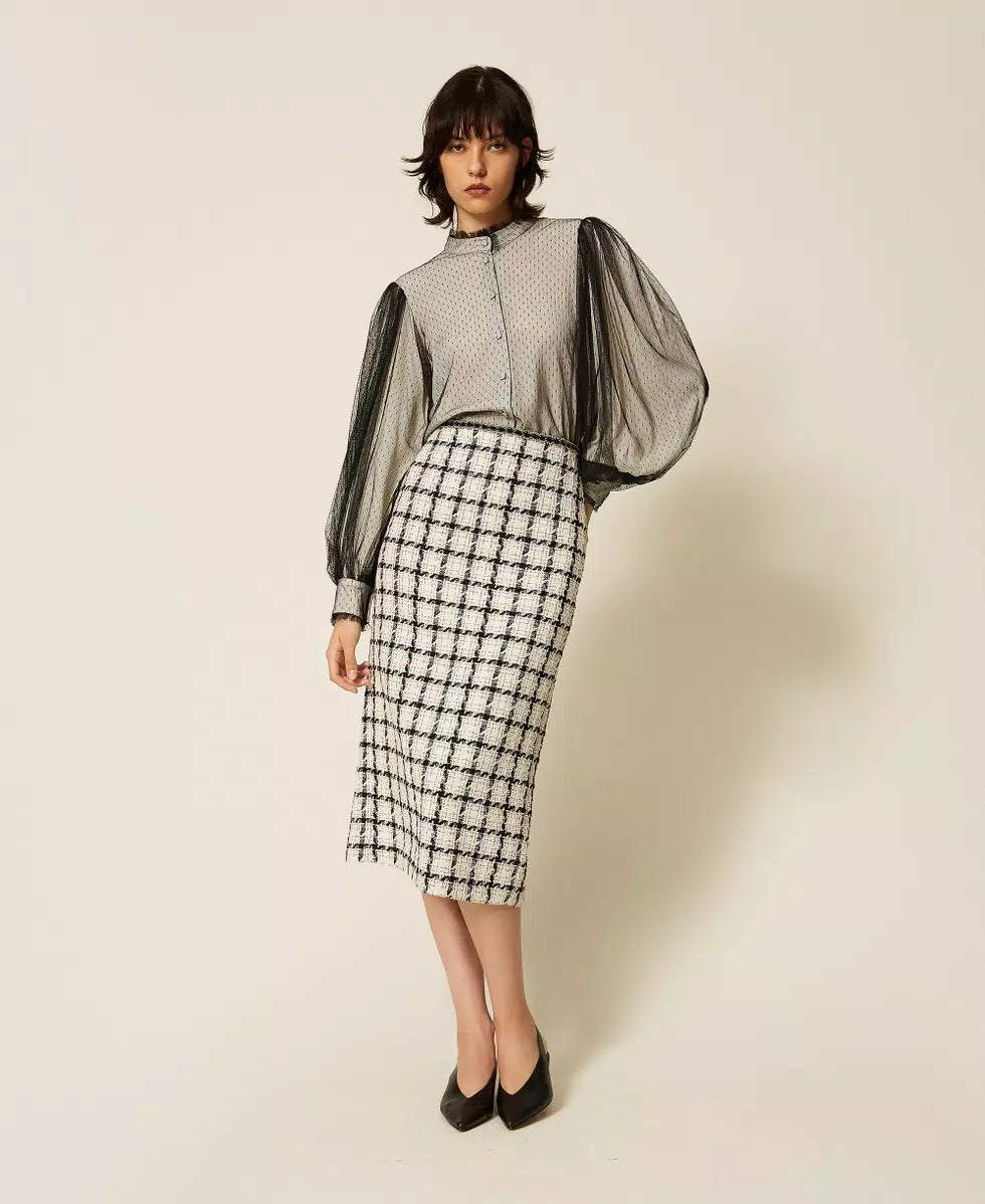 ΠΟΥΚΑΜΙΣΟ CREPE DE CHINE ΚΑΙ ΤΟΥΛΙ TWINSET