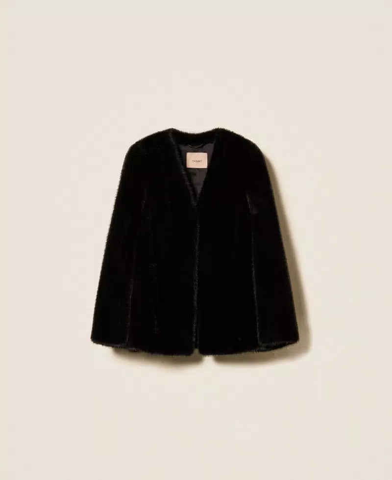 ΚΑΠΑ ΑΠΟ FAUX FUR ΓΟΥΝΑ TWINSET