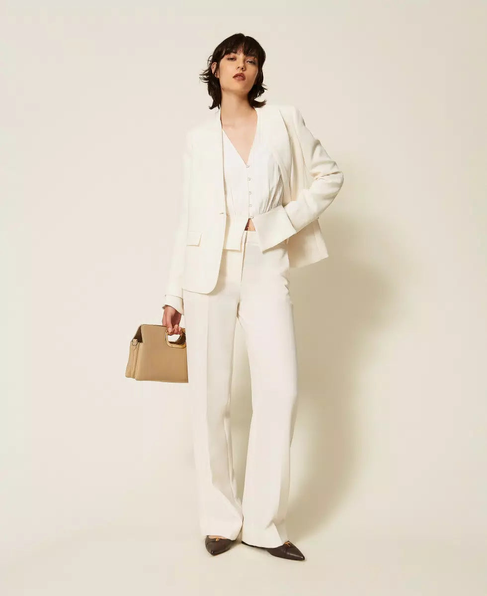 ΚΟΝΤΟ ΠΟΥΚΑΜΙΣΟ CREPE DE CHINE TWINSET
