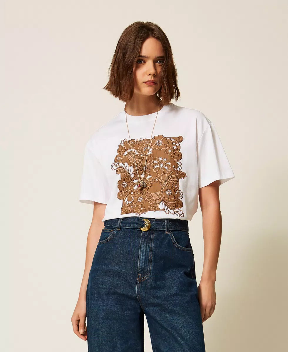 T-SHIRT ΜΕ ΚΕΝΤΗΜΑ PATCH TWINSET